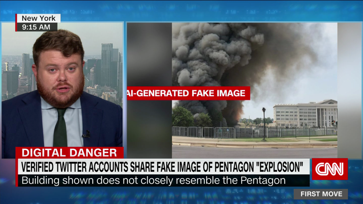 Esplosione al Pentagono: immagine creata con generative AI